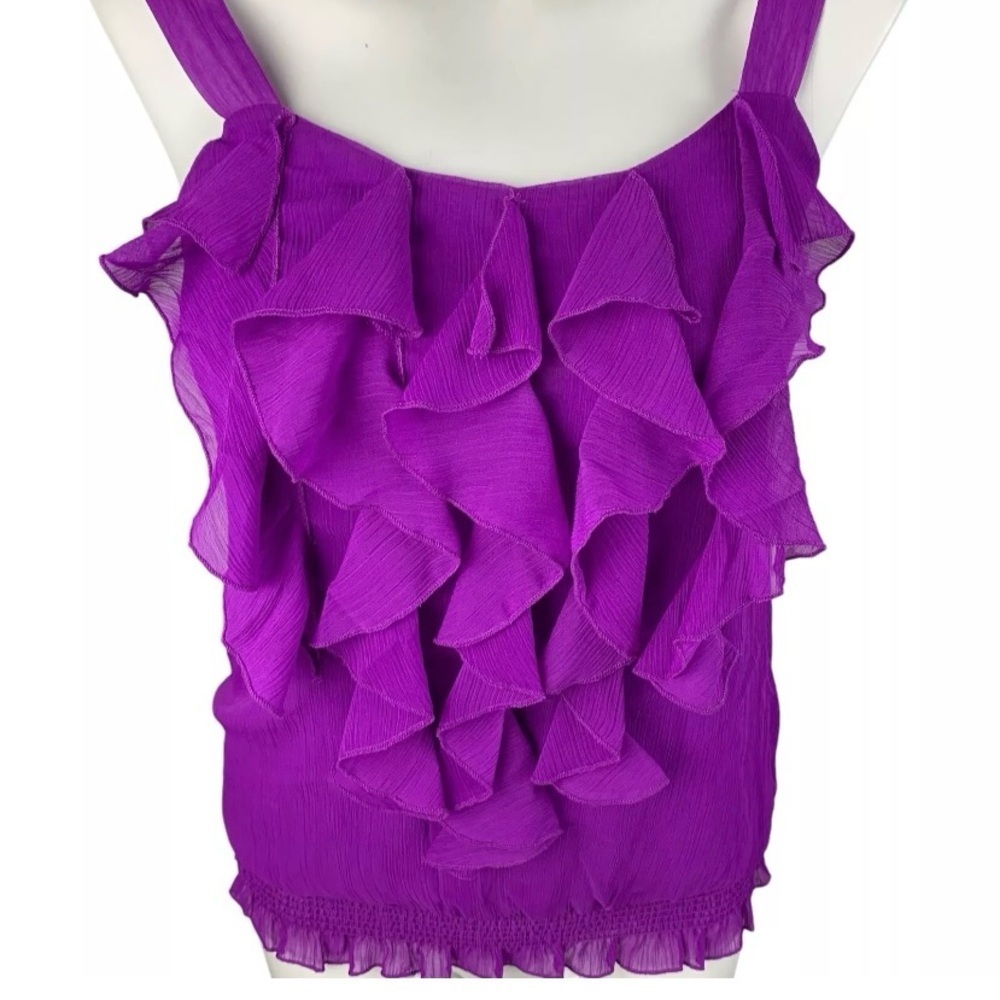 Boston Proper Ruffle Front Blouse- Sz 2 - Picture 2 of 11